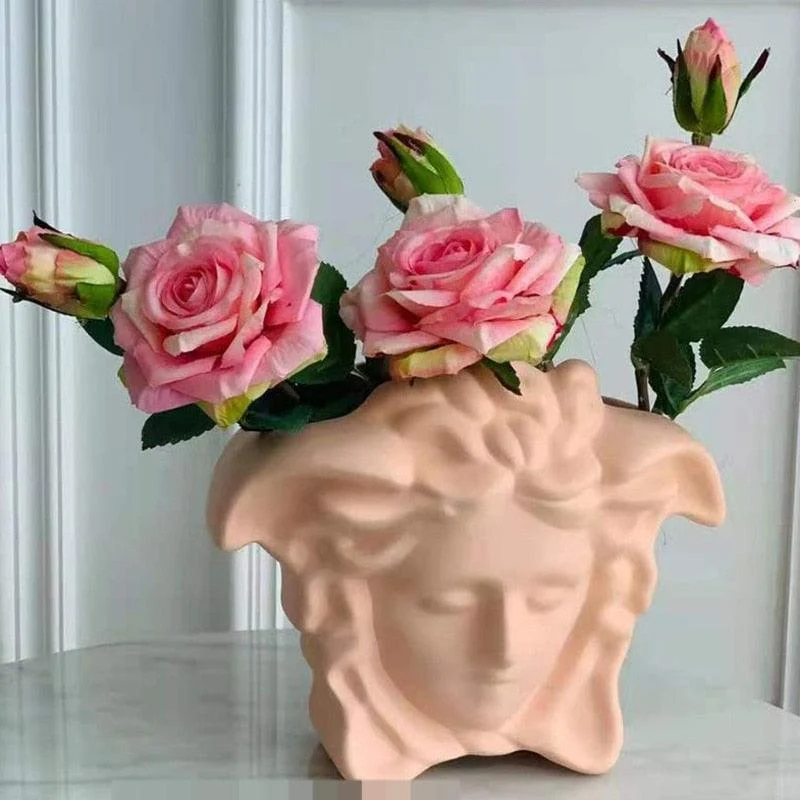Medusa Human Face Vase -