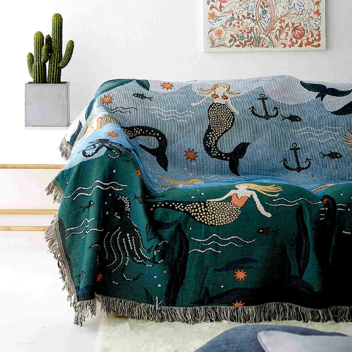 MermaidFringeThrowBlanket-Homeko5 Mermaid Fringe Throw Blanket - Homeko