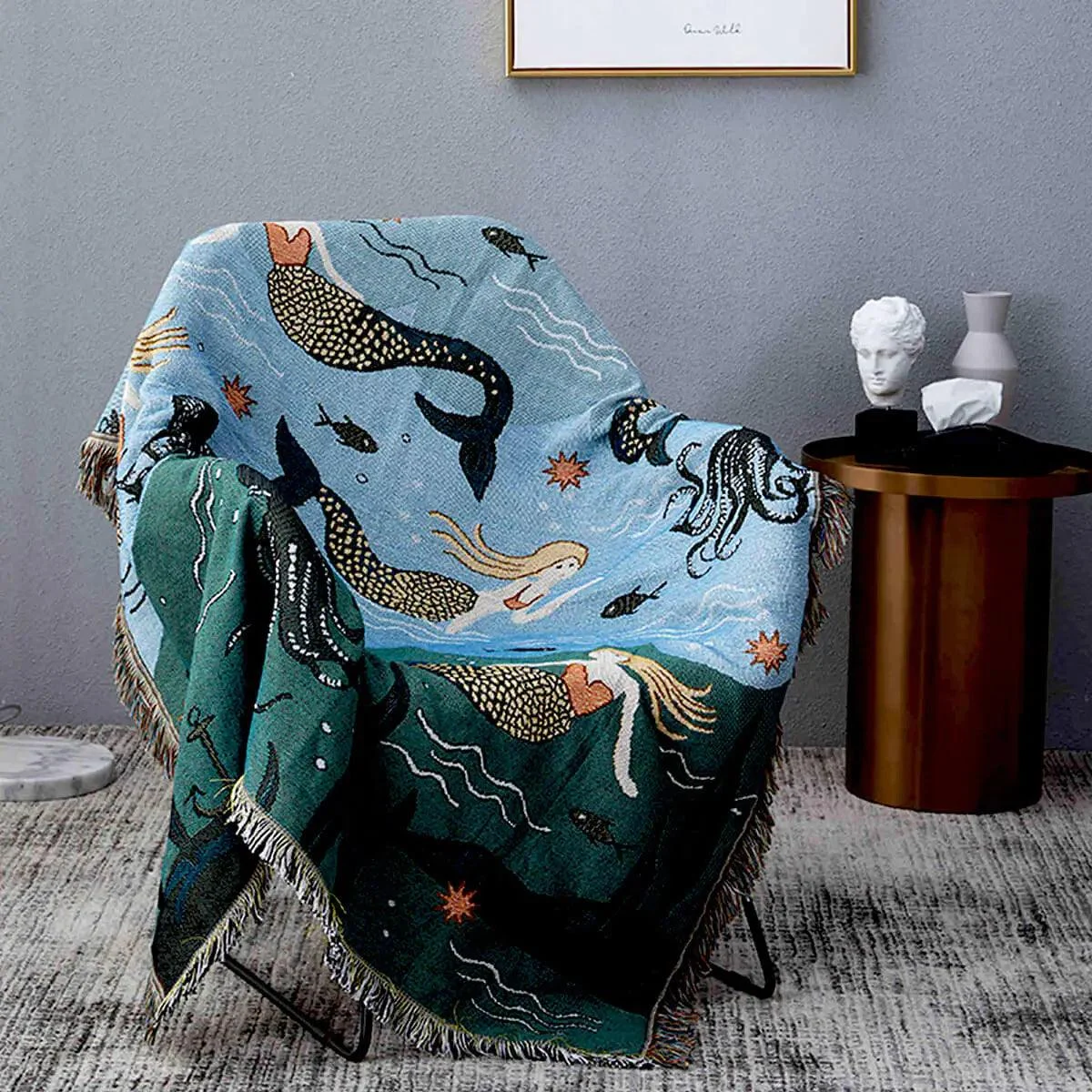 MermaidFringeThrowBlanket-Homeko6 Mermaid Fringe Throw Blanket - Homeko