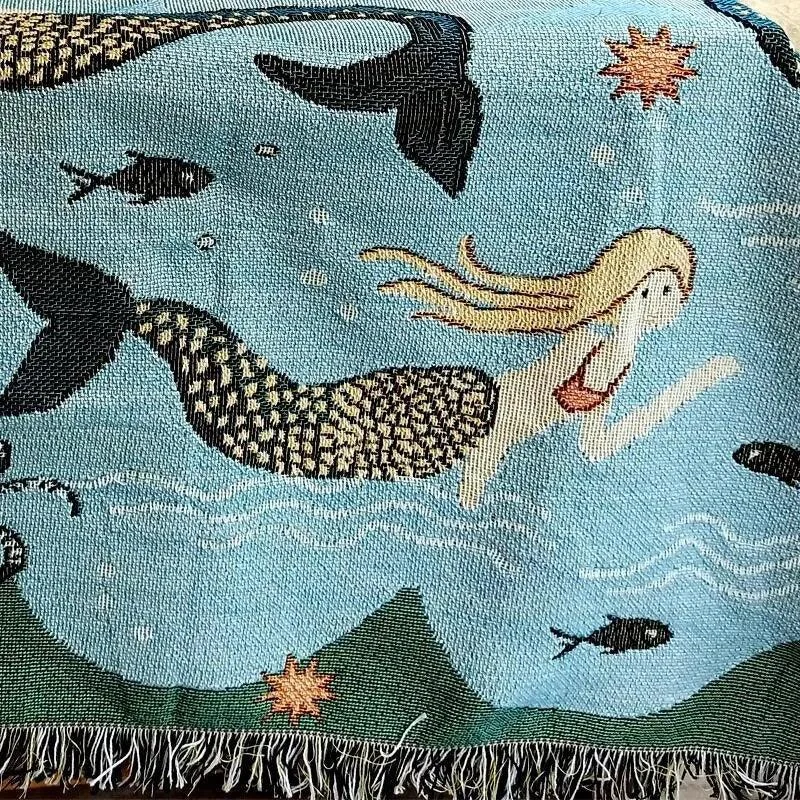 Mermaid_Pattern_Throw_Blanket_-_-4333639 Mermaid Pattern Throw Blanket -
