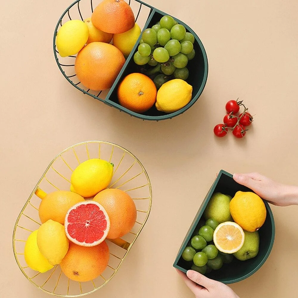 MetalFruitandVegetableHolderWithDetachableBasket-Homeko4 Metal Fruit and Vegetable Holder With Detachable Basket - Homeko