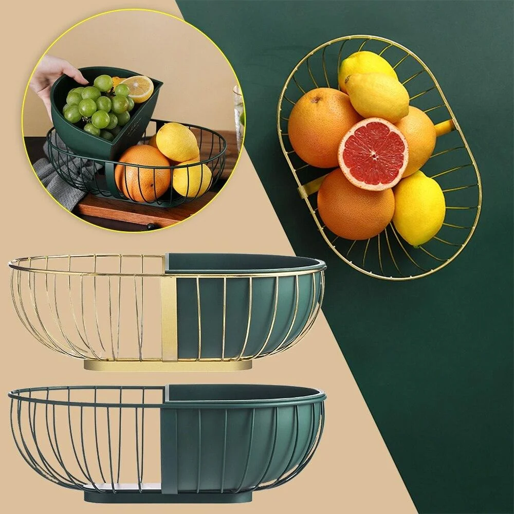 MetalFruitandVegetableHolderWithDetachableBasket-Homeko5 Metal Fruit and Vegetable Holder With Detachable Basket - Homeko