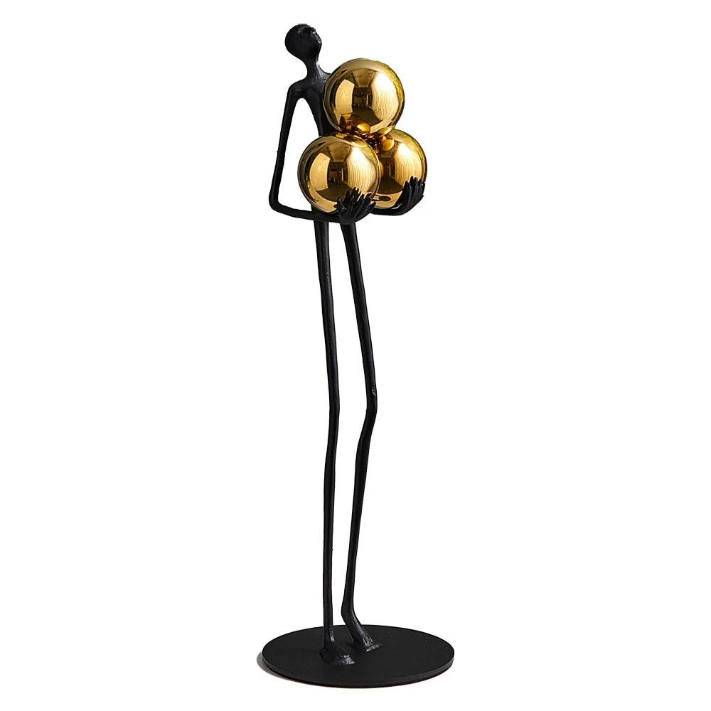 MetalHoldTheBallFigurine-Homeko7 Metal Hold The Ball Figurine - Homeko