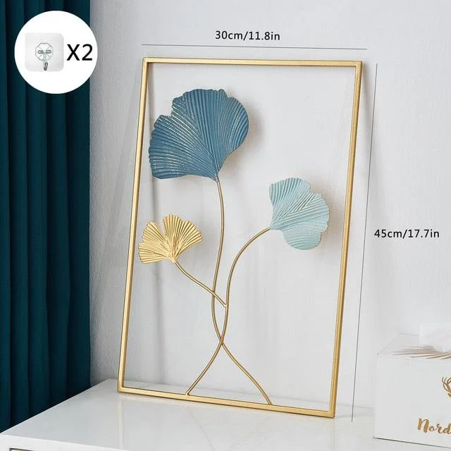 Metal Leaf Wall Decor - Homeko