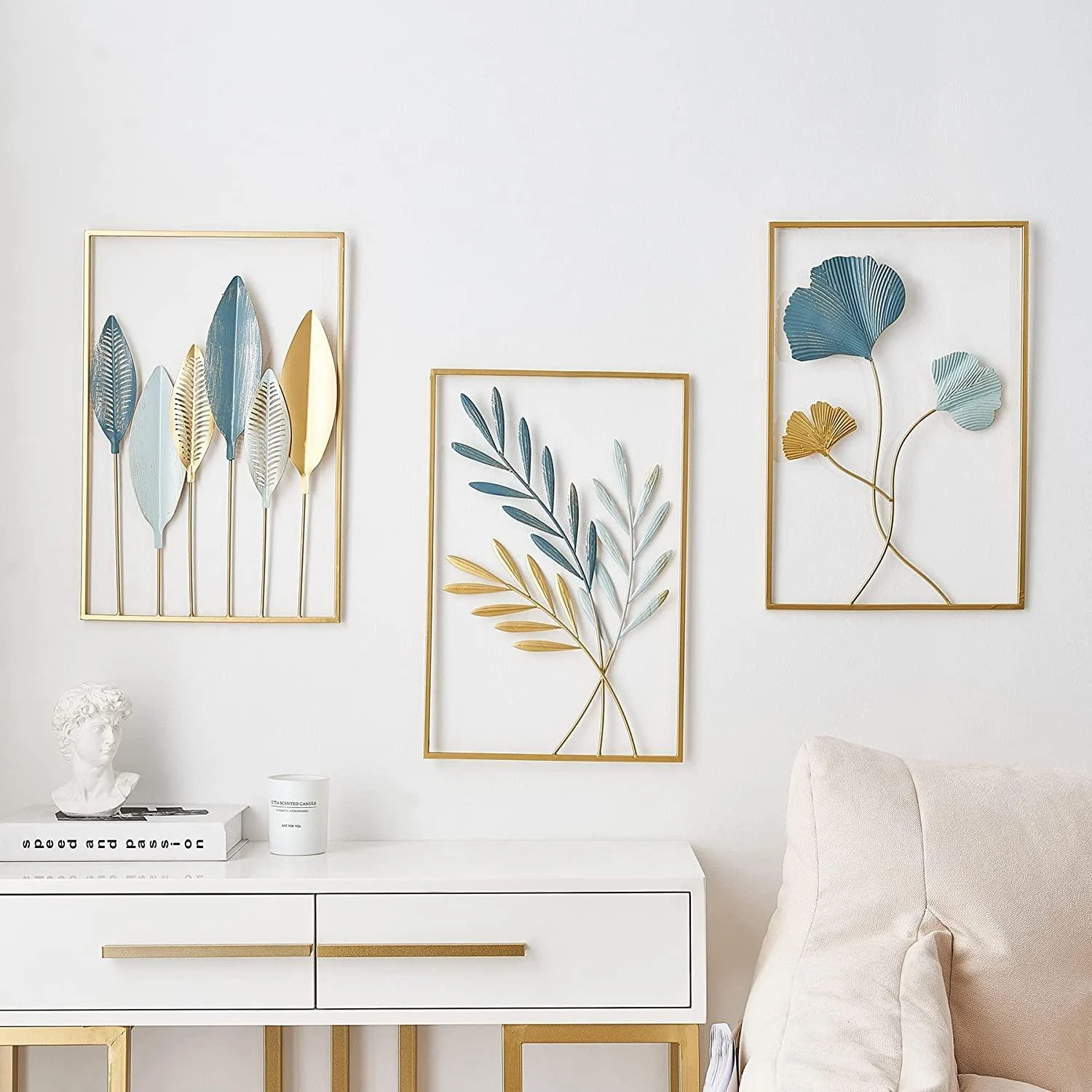 Metal Leaf Wall Decor - Homeko