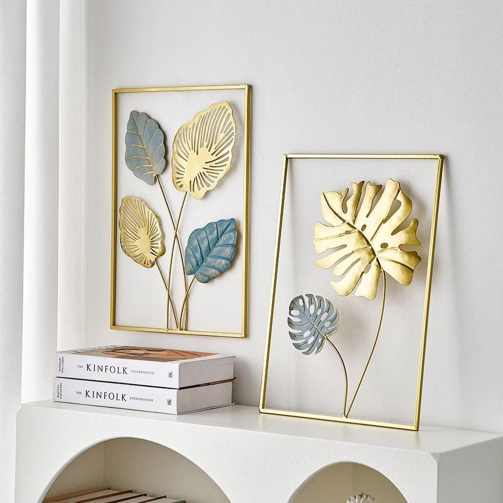 Metal Leaf Wall Decor - Homeko