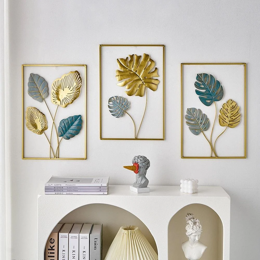Metal Leaf Wall Decor - Homeko