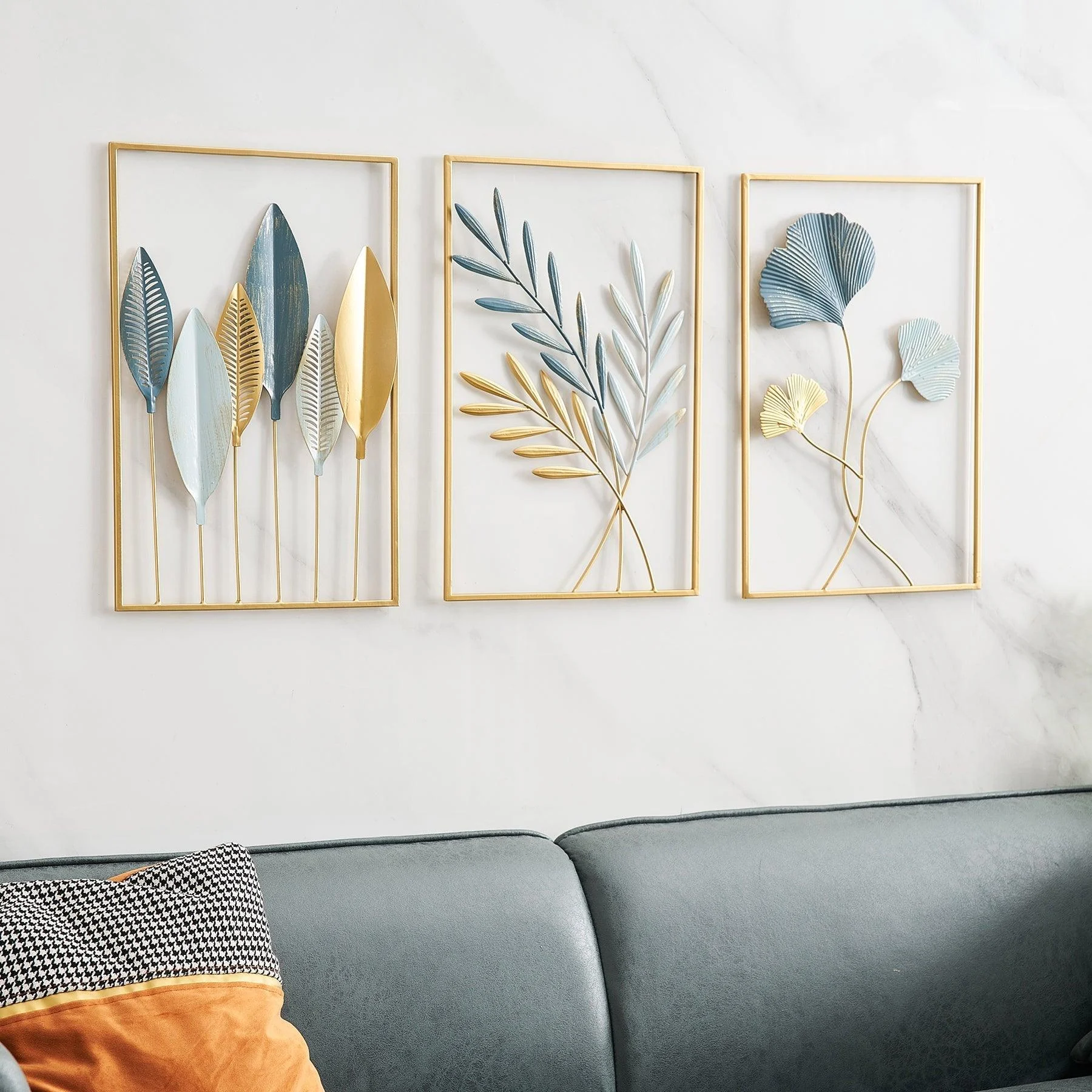 Metal Leaf Wall Decor - Homeko