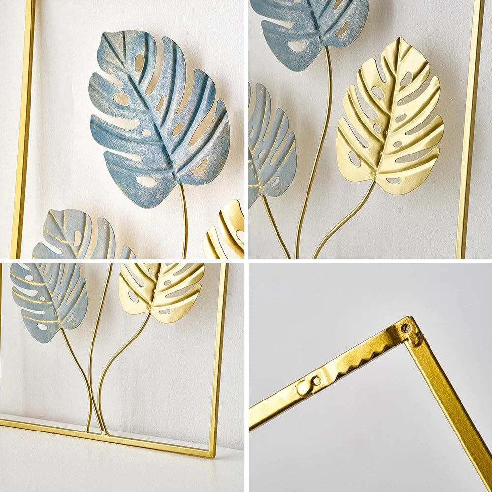 Metal Leaf Wall Decor - Homeko