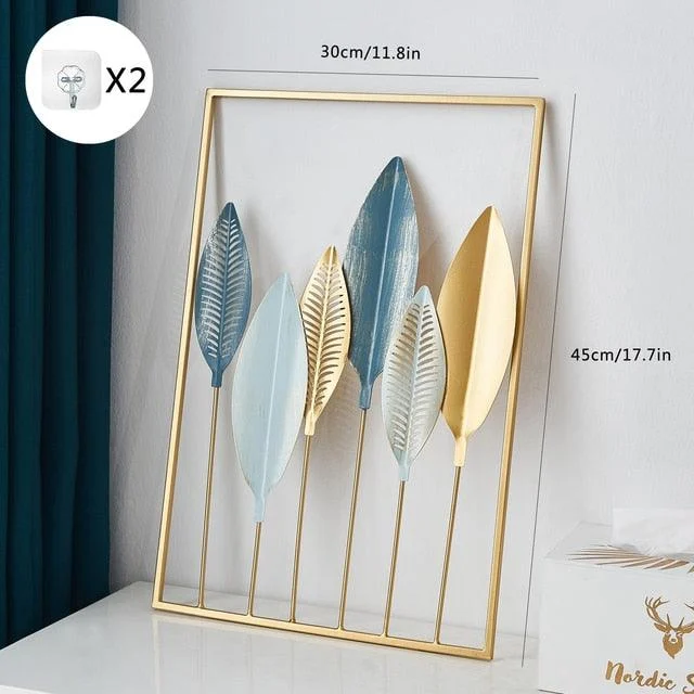 Metal Leaf Wall Decor - Homeko