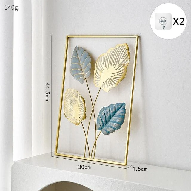 Metal Leaf Wall Decor - Homeko