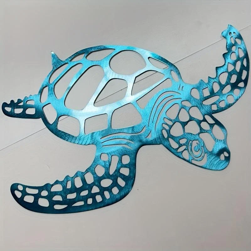 MetalSeaTurtleWallDecoration-Homeko3 Metal Sea Turtle Wall Decoration - Homeko