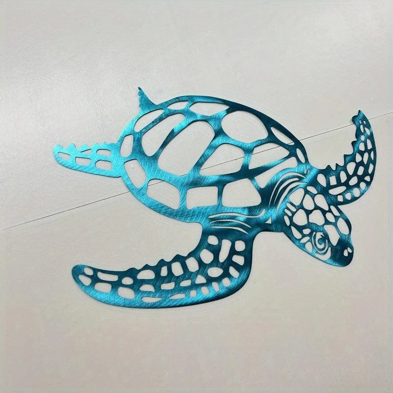 MetalSeaTurtleWallDecoration-Homeko7 Metal Sea Turtle Wall Decoration - Homeko