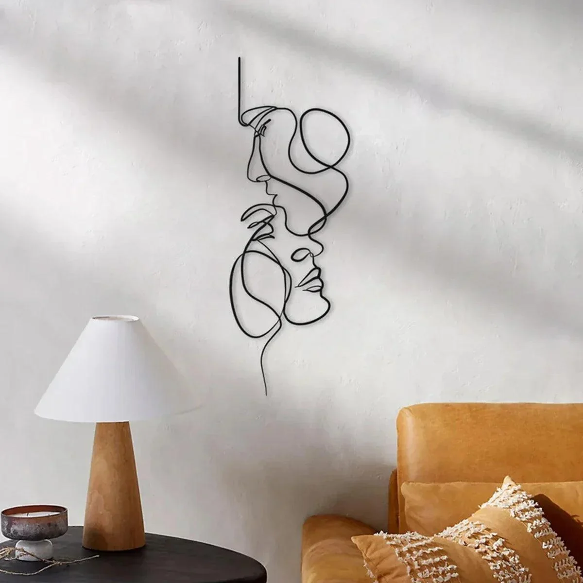 MetalWallArtMinimalistFaceLinesDecoration-Homeko5 Metal Wall Art Minimalist Face Lines Decoration - Homeko