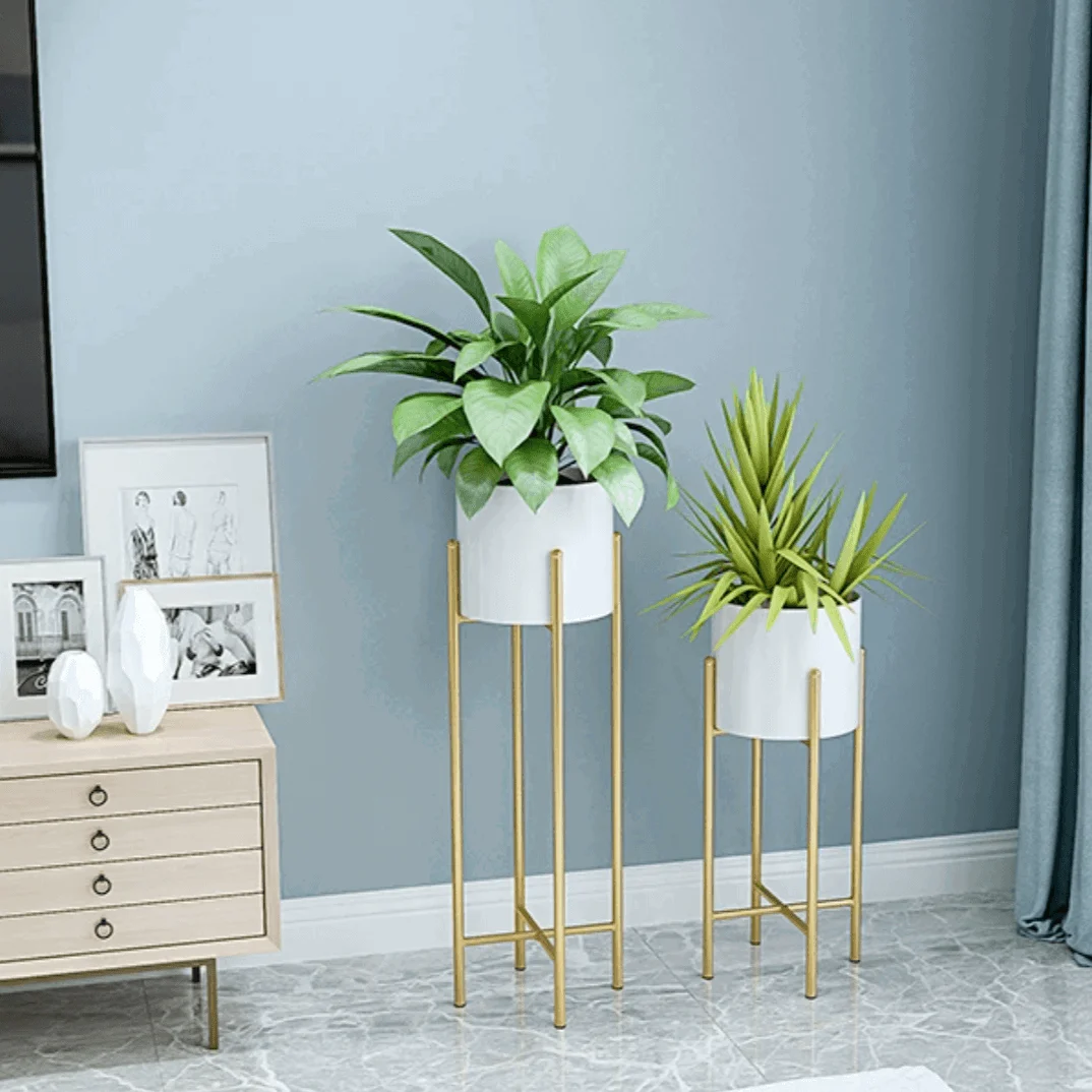 Metal Planters 2-Piece Set -