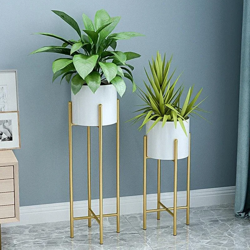 Metal Planters 2-Piece Set -