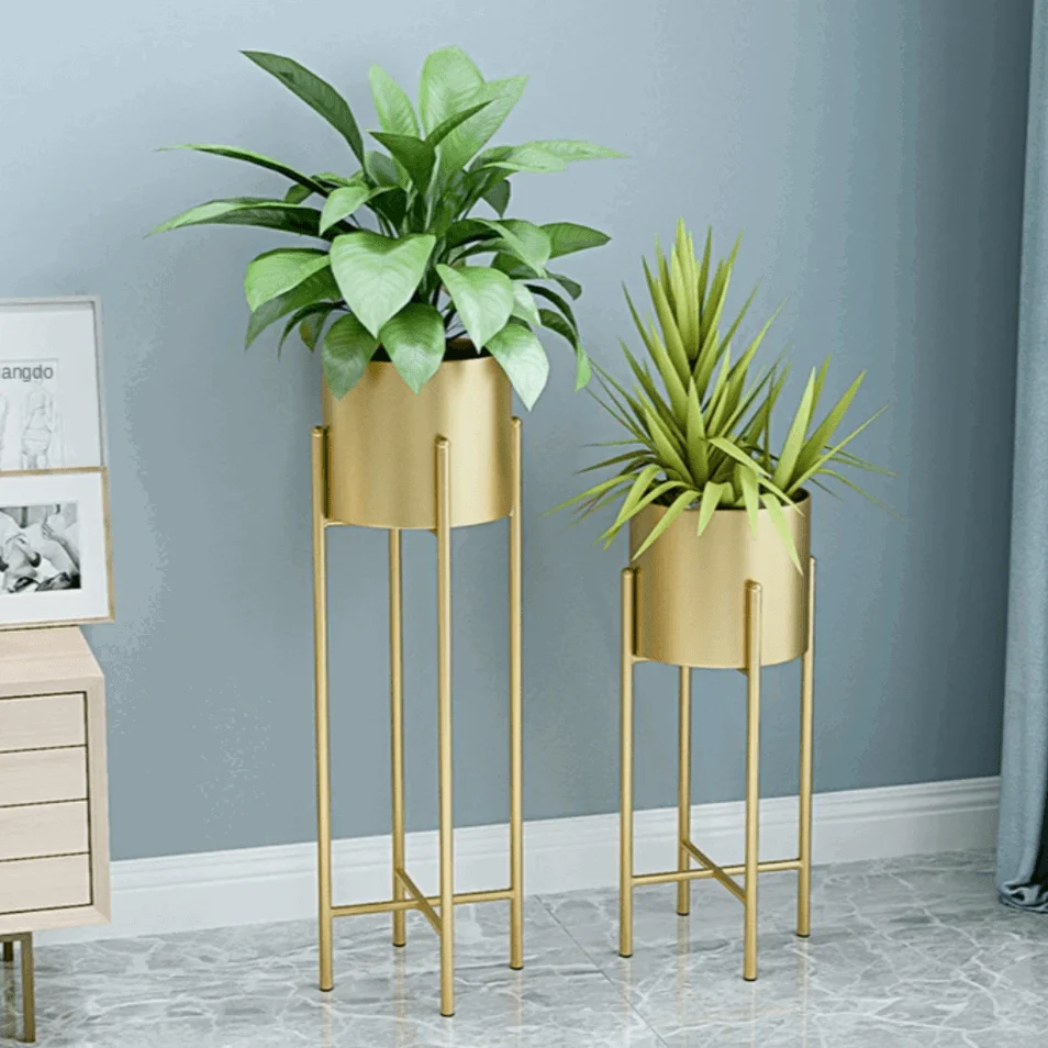 Metal Planters 2-Piece Set -