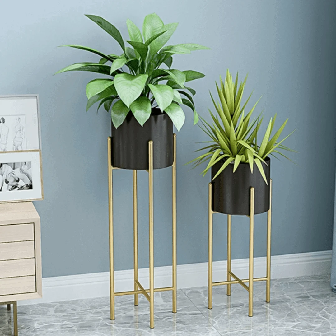 Metal Planters 2-Piece Set -