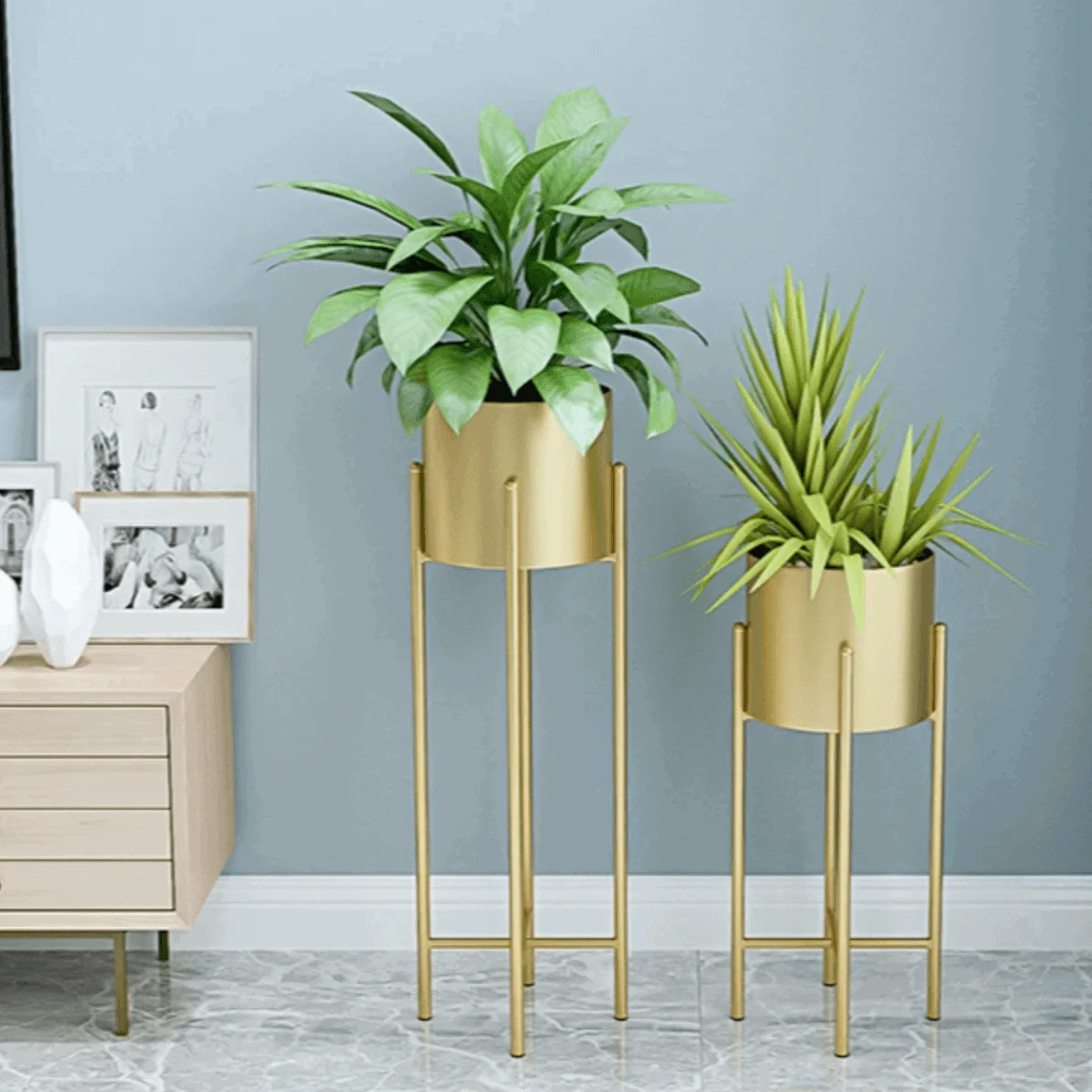Metal Planters 2-Piece Set -