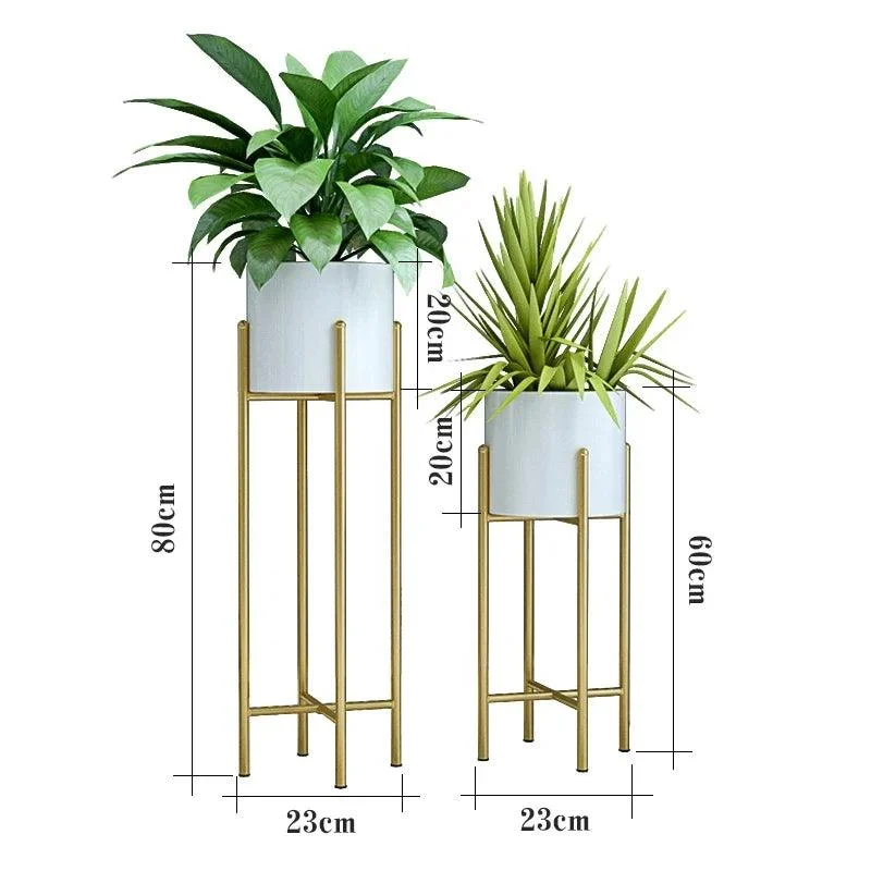 Metal Planters 2-Piece Set -