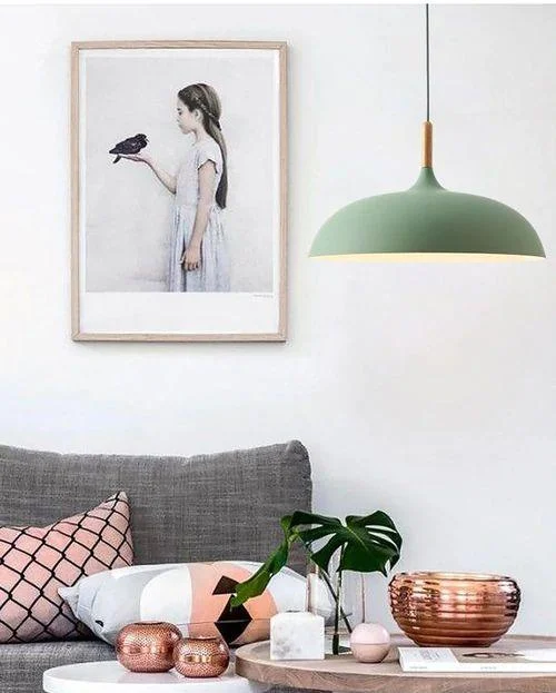 MetalandWoodPendantLampsinSoftPastelShades-Homeko2 Metal and Wood Pendant Lamps in Soft Pastel Shades - Homeko