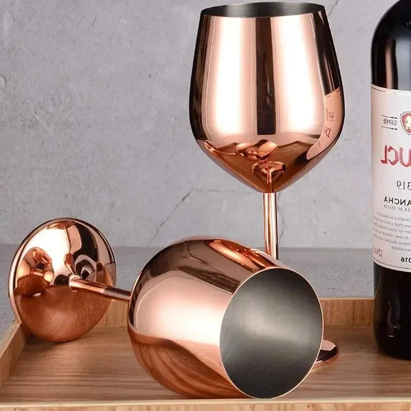 Metallic Stainless Steel Goblets Decorfaure 1685704891