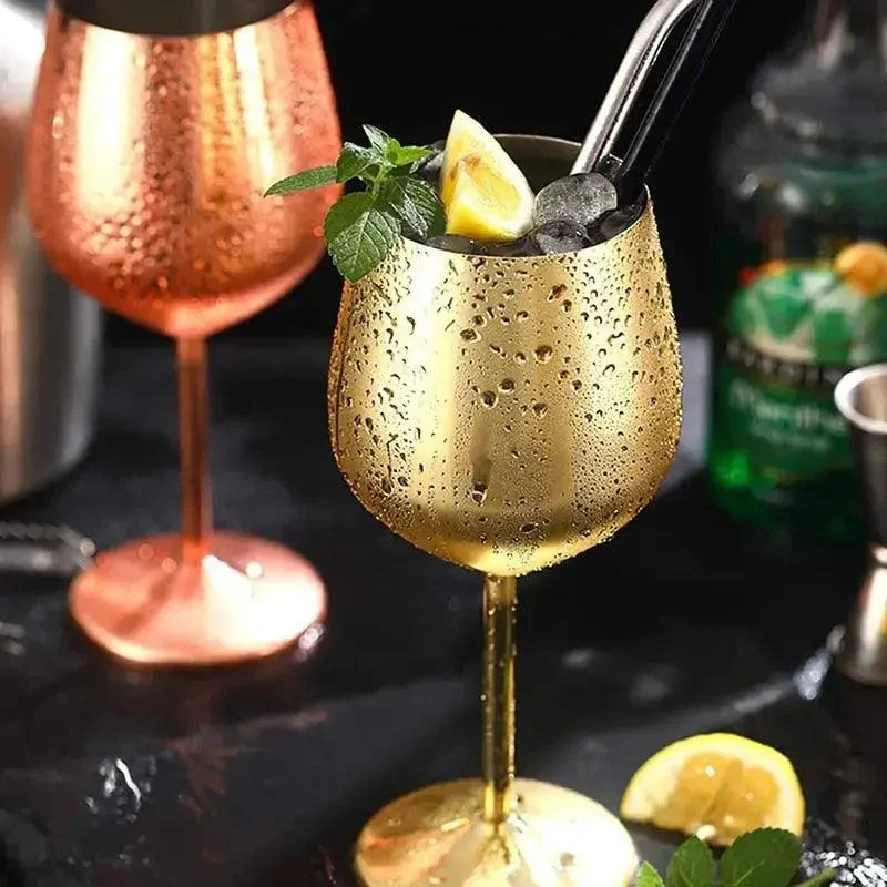 Metallic Stainless Steel Goblets Decorfaure 1685704962