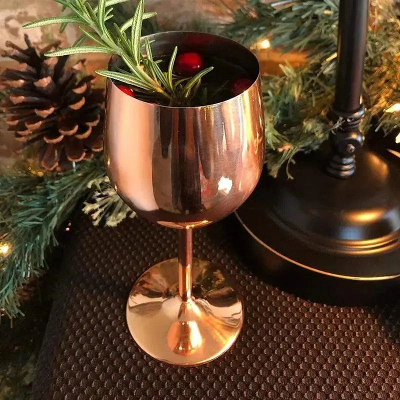 Metallic Stainless Steel Goblets Decorfaure 1685705034