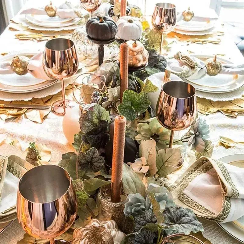 Metallic Stainless Steel Goblets Decorfaure 1685705106