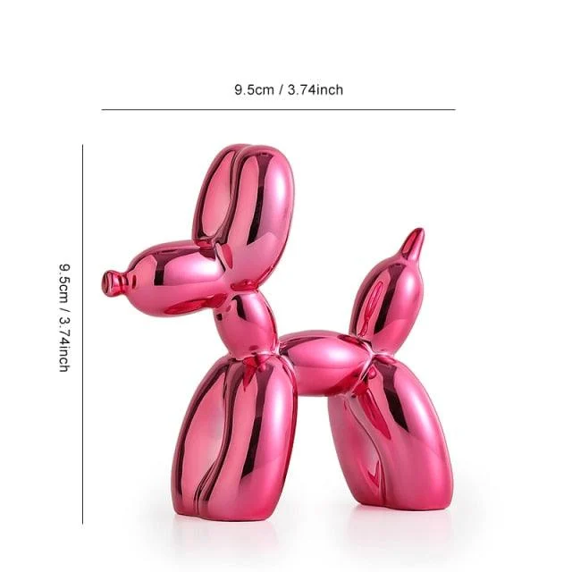 MetallicBalloonDogFigurine-Homeko10 Metallic Balloon Dog Figurine - Homeko