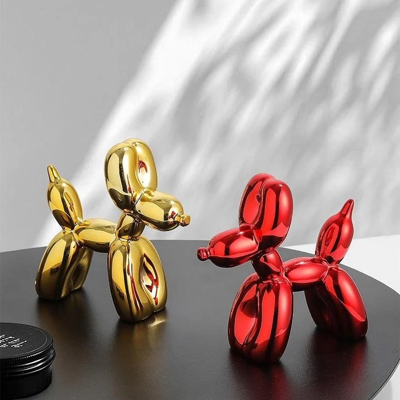 MetallicBalloonDogFigurine-Homeko2 Metallic Balloon Dog Figurine - Homeko