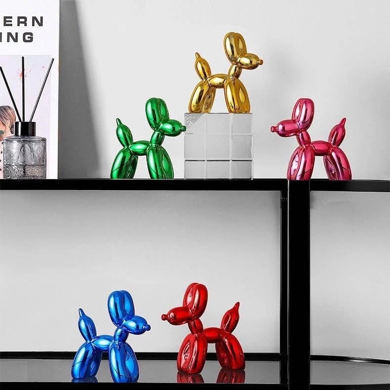 MetallicBalloonDogFigurine-Homeko3 Metallic Balloon Dog Figurine - Homeko