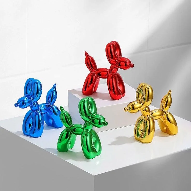 MetallicBalloonDogFigurine-Homeko6 Metallic Balloon Dog Figurine - Homeko