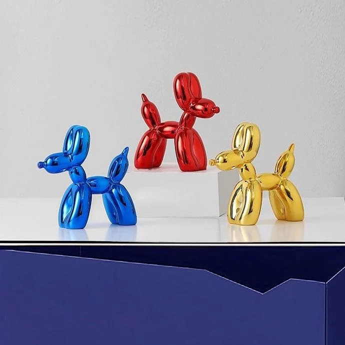 MetallicBalloonDogFigurine-Homeko7 Metallic Balloon Dog Figurine - Homeko
