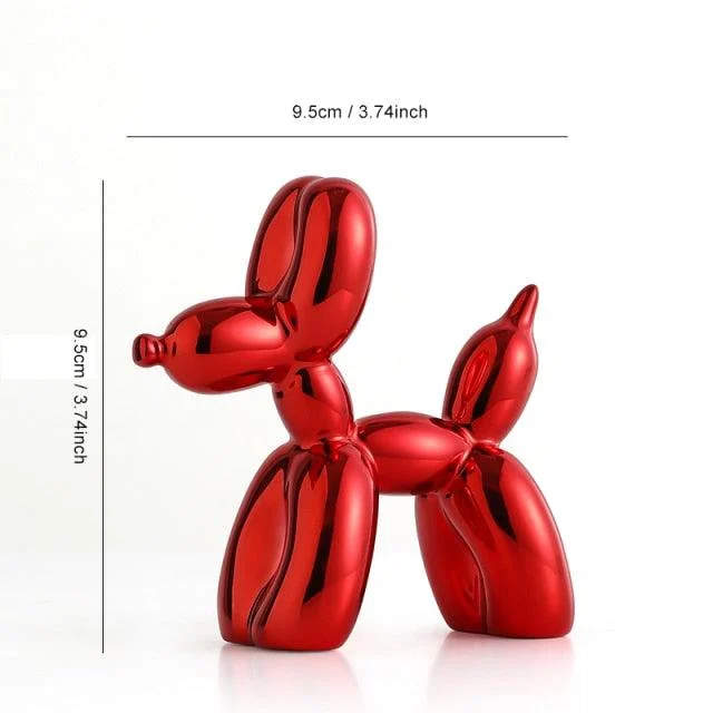 MetallicBalloonDogFigurine-Homeko8 Metallic Balloon Dog Figurine - Homeko