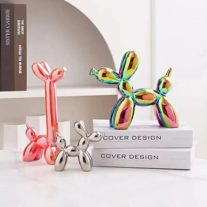 MetallicCeramicBalloonDog-Homeko6 Metallic Ceramic Balloon Dog - Homeko