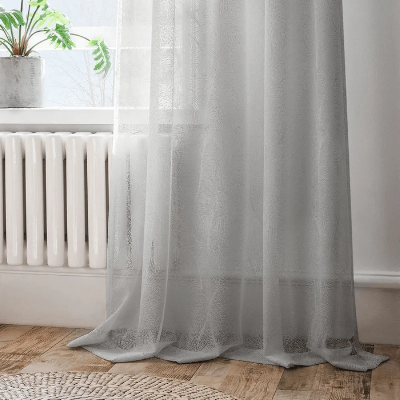 MiaLeafPatternTransparentCurtainsSoftRoof-Homeko11 Mia Leaf Pattern Transparent Curtains Soft Roof - Homeko