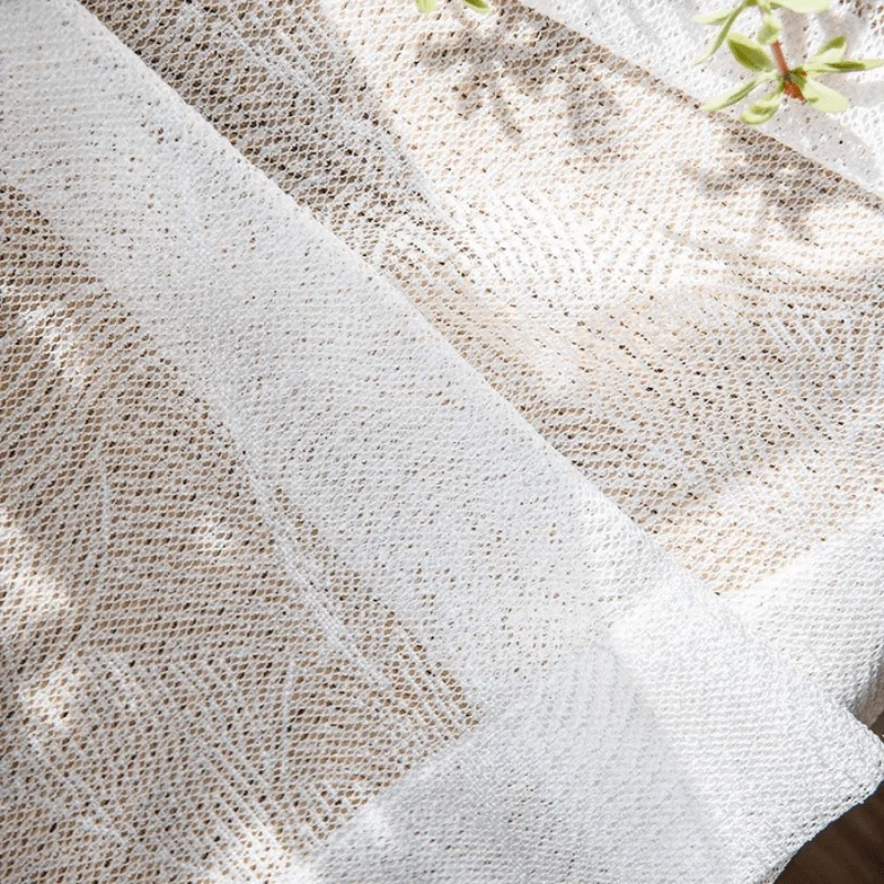MiaLeafPatternTransparentCurtainsSoftRoof-Homeko3 Mia Leaf Pattern Transparent Curtains Soft Roof - Homeko