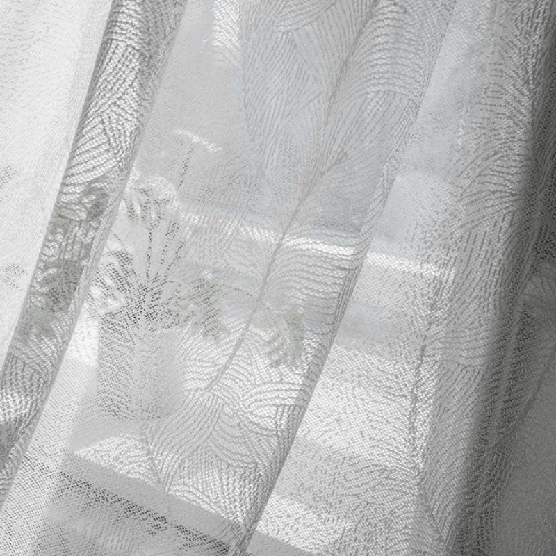 MiaLeafPatternTransparentCurtainsSoftRoof-Homeko7 Mia Leaf Pattern Transparent Curtains Soft Roof - Homeko