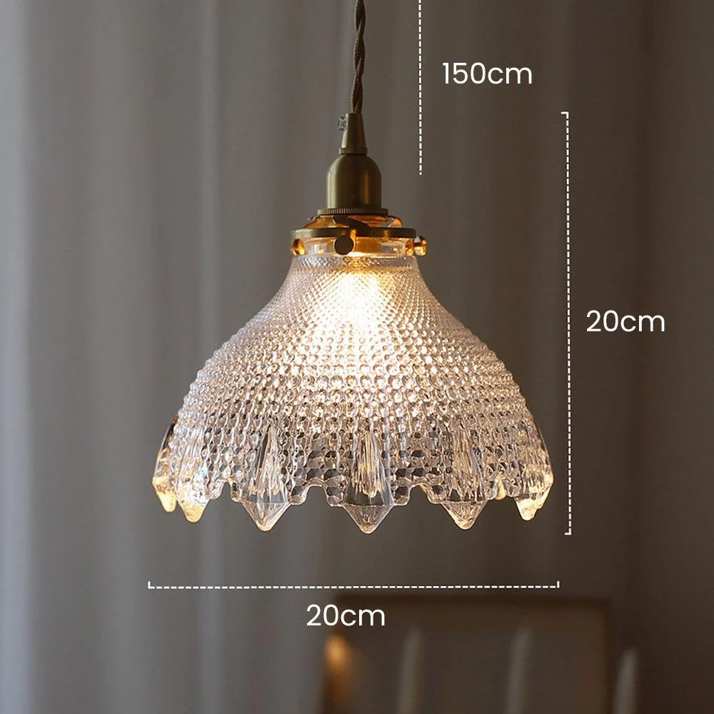 Mid-Century Vintage Glass Disc Pendant Lamp - Homeko
