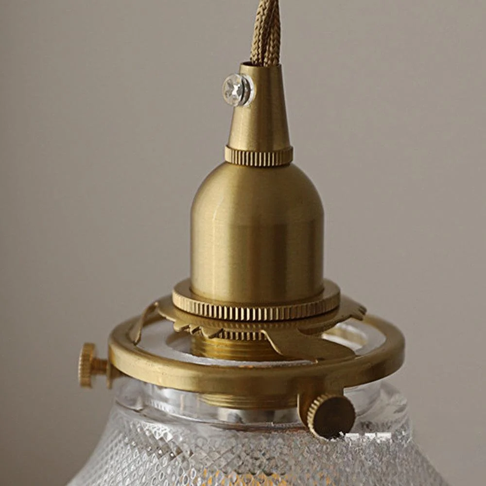 Mid-Century Vintage Glass Disc Pendant Lamp - Homeko