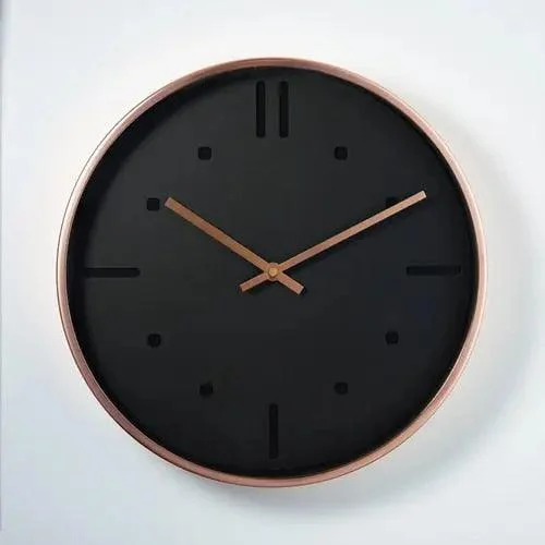 Midnight Rose Gold Wall Clock -