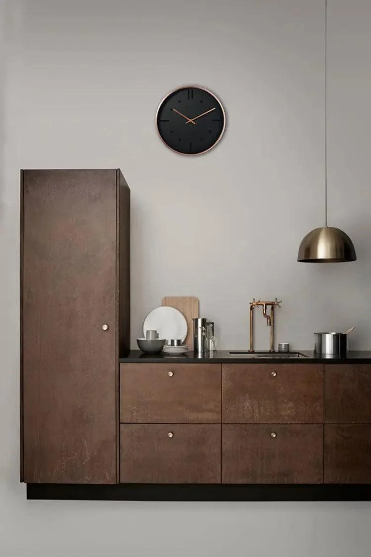 Midnight Rose Gold Wall Clock -