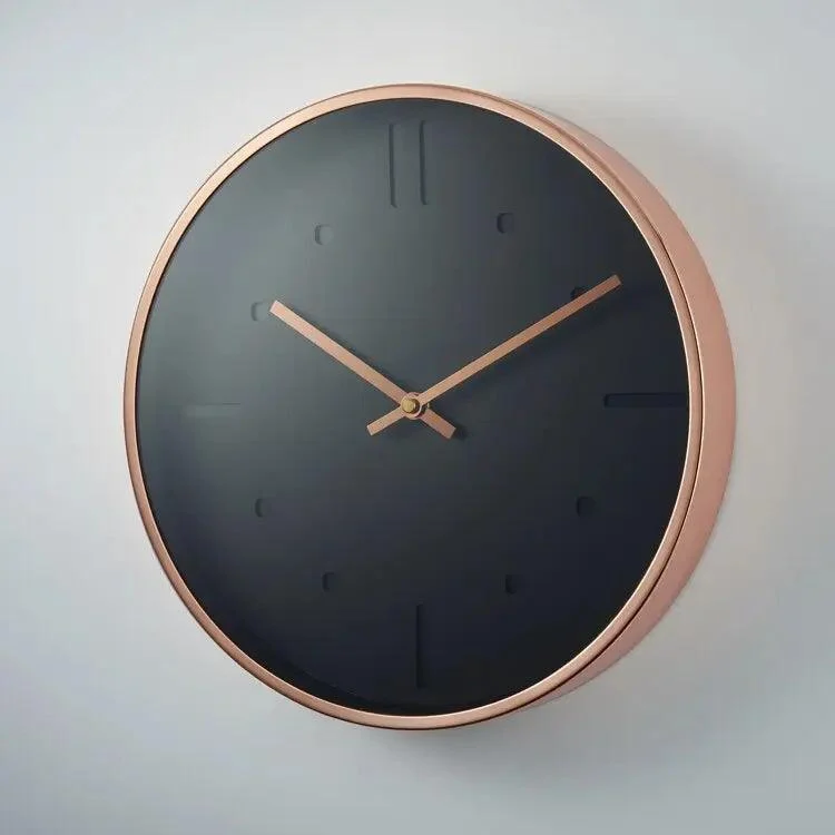 Midnight Rose Gold Wall Clock -