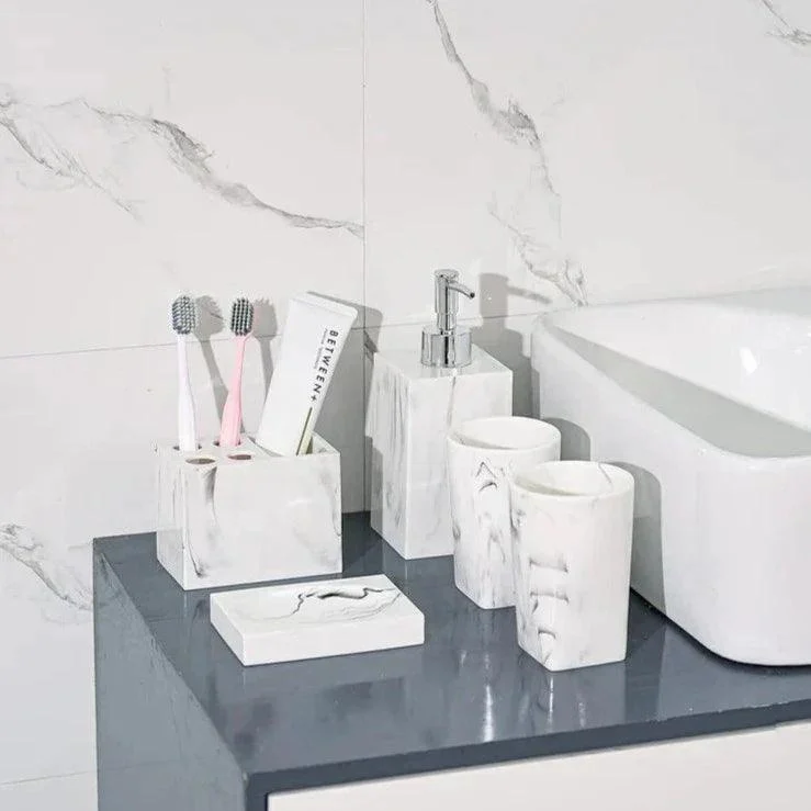 Milan Marble 5-Piece Bathroom Set -