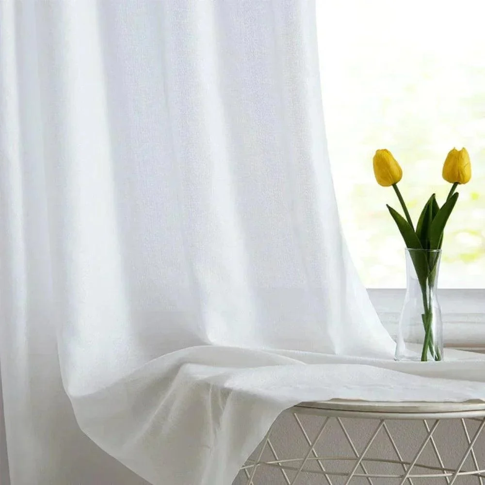 MinaHerringbonePatternTextureSemiTransparentCurtainsSoftRoof-Homeko5 Mina Herringbone Pattern Texture Semi Transparent Curtains Soft Roof - Homeko