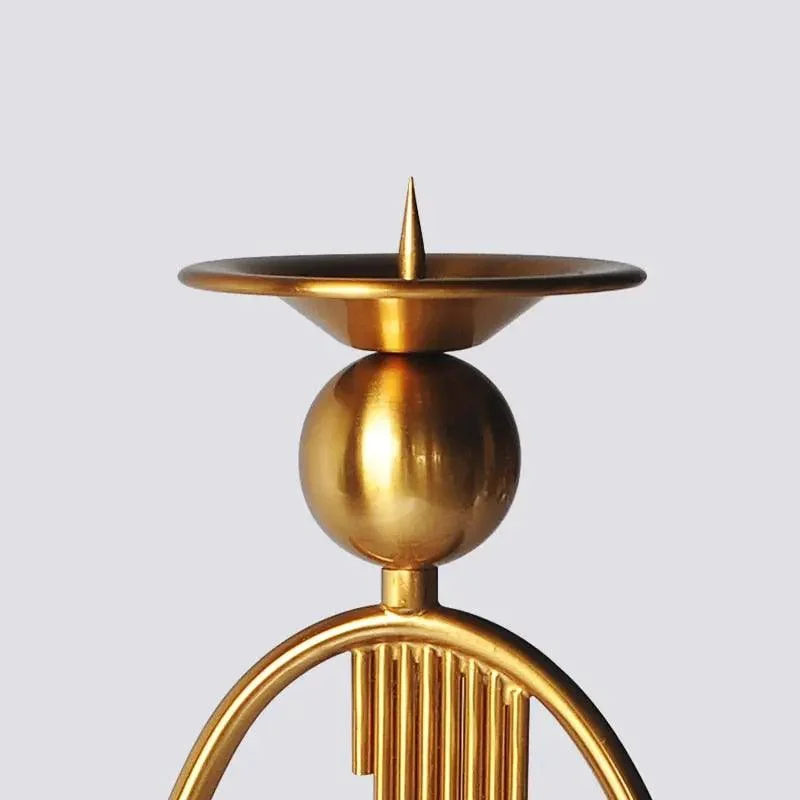 Mina Metal & Marble Candle Holder -