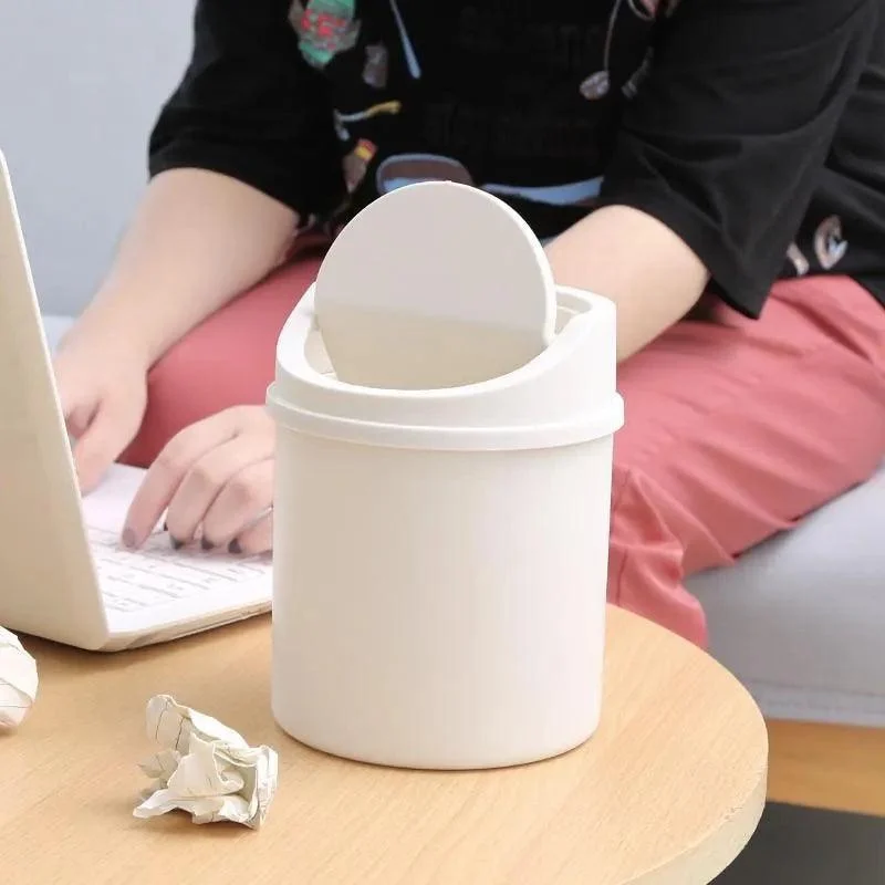 Mini Desktop Bin Small Trash Can Tube With Cover Bedroom Trash Can Garbage Can Clean Workspace 218939a0 08be 4383 9333 4d9055a99c83