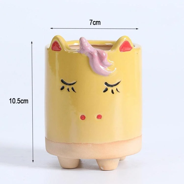 Mini_Ceramic_Cartoon_Planter_-_-4335599 Mini Ceramic Cartoon Planter -