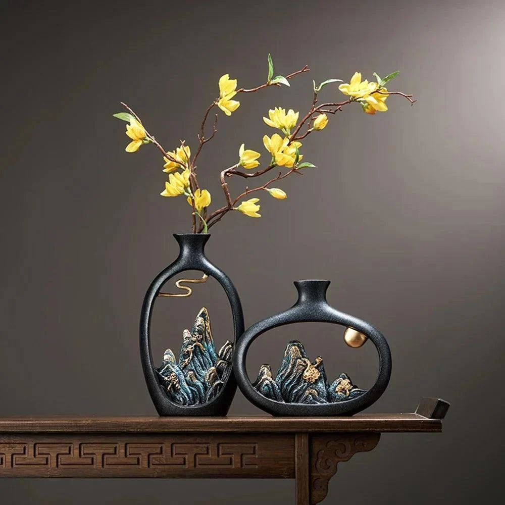 MinimalismMountainStoneVase-Homeko4 Minimalism Mountain Stone Vase - Homeko